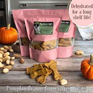 Pumpkin Peanut Butter dog treats | Dehydrated dog treats | Packaged dog treats | Peanut Butter pumpkin | Organic dog treats | Healthy treats