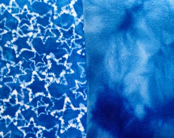 Blue Star Tie Dye Cuddle Cup with Optional Pee Pad in Fleece for Small Animals | Ferrets | Rats | Guinea Pigs | Chinchillas |