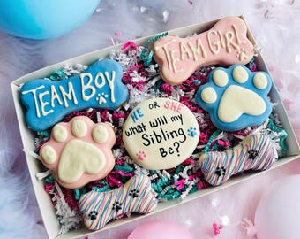 Gender Reveal Gourmet Dog Treats | Gourmet Dog Treats | Organic Dog Treats | Healthy Dog Treats | Baby Dog Treats | Pregnancy Dog Treats