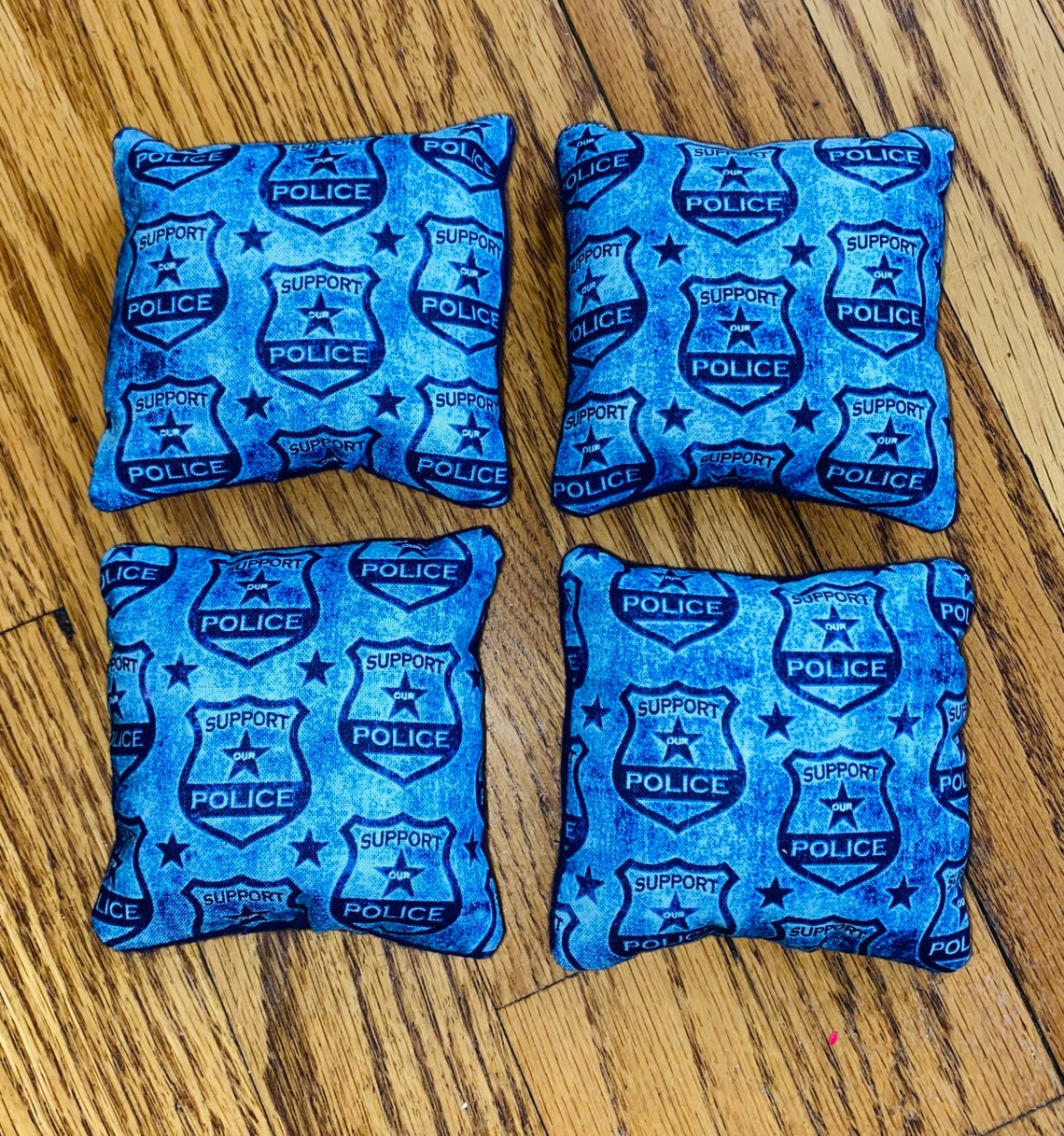Set of 4 Mini Support Our Police Pillows in Cotton With Fleece Etsy