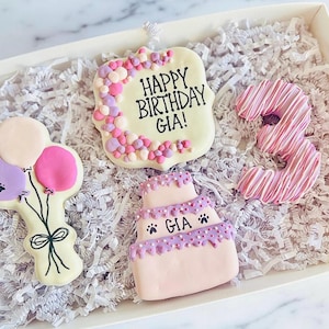 Alles Gute zum Geburtstag Gourmet Hunde Leckereien |  Geburtstag Hunde Leckereien | Bio-Hunde Leckerli | Alle natürlichen Hundekekse | Hunde Leckerli Box | Gesunde Hunde Leckereien