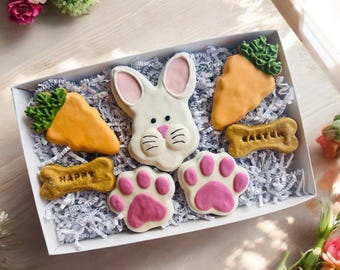 Easter Bunny Dog Treats |  Easter Dog Treats | Organic Dog Treats | All Natural Dog Cookies | Dog Treat Box | Spring Dog Treats |