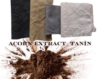 Acorn Extract Tannin for Brown, Beige, and Golden Yellow Natural Dye | Botanical Dyes for Cotton, Wool, Silk | Plant Based Dyeing Mordant