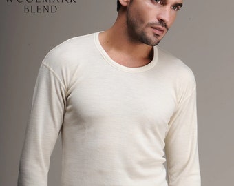 Men's Long Sleeve Wool Undershirt