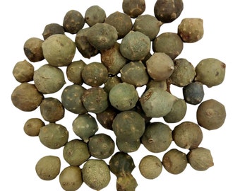 Organic Aleppo Oak Gallnuts for Natural Dyeing, Ink Making, and Leather Tanning, Majuphal phal, Manjakani