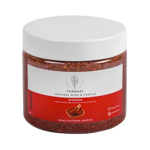 Ground Dried Madder Root - Natural Dyes - Rubia Tinctorum - Natural Dye Fabrics in Red and Orange Tones