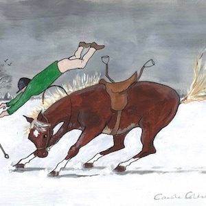 Nouveau ! Carte de Noël sur le thème du cheval