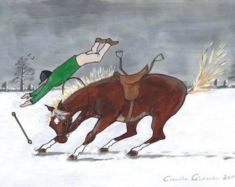 Nouveau ! Carte de Noël sur le thème du cheval