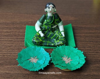 Little Girl Whispering to Nandi Indian Collectible Golu doll