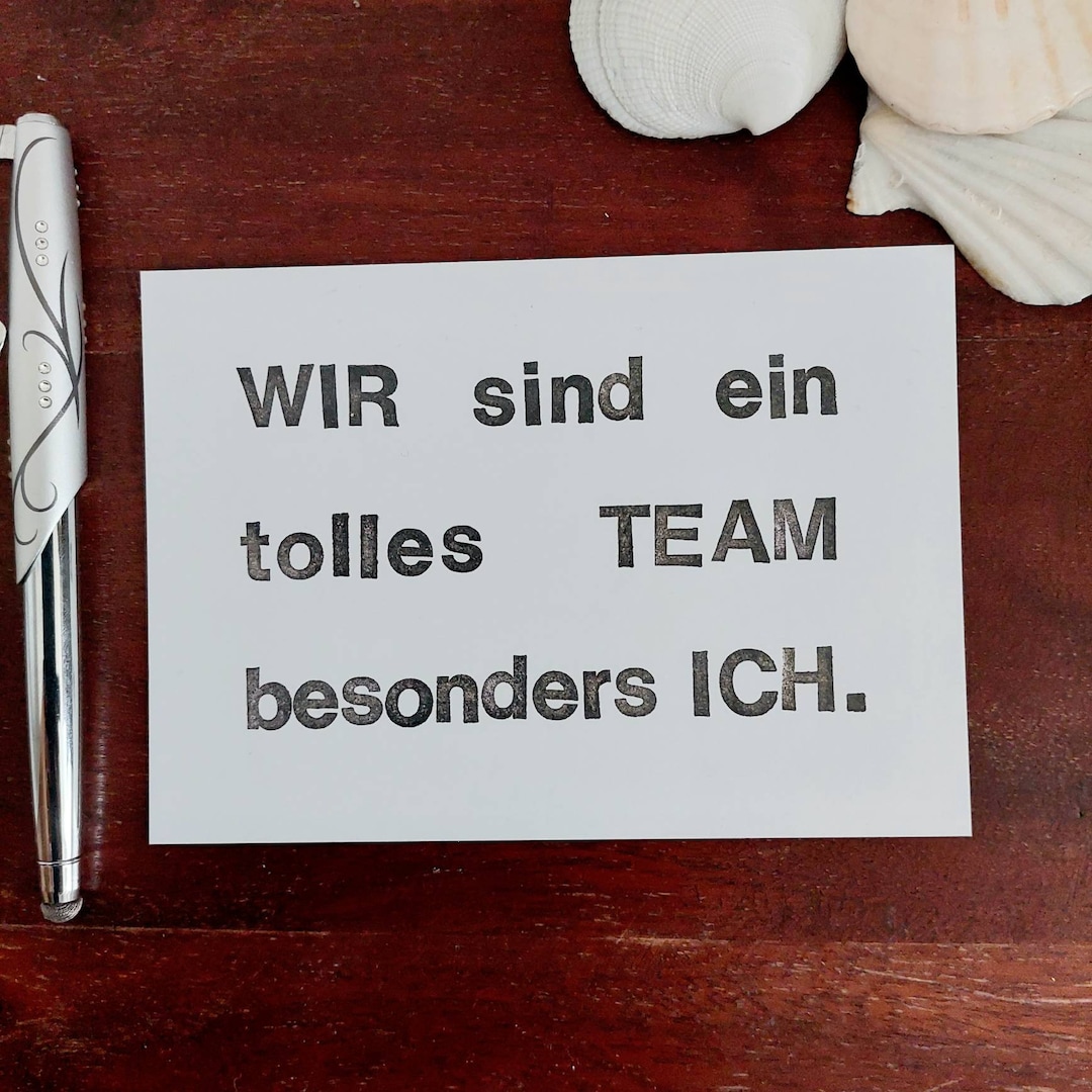 Postkarte Spruch "Wir sind ein TEAM..." A6 Spaß bei der Arbeit