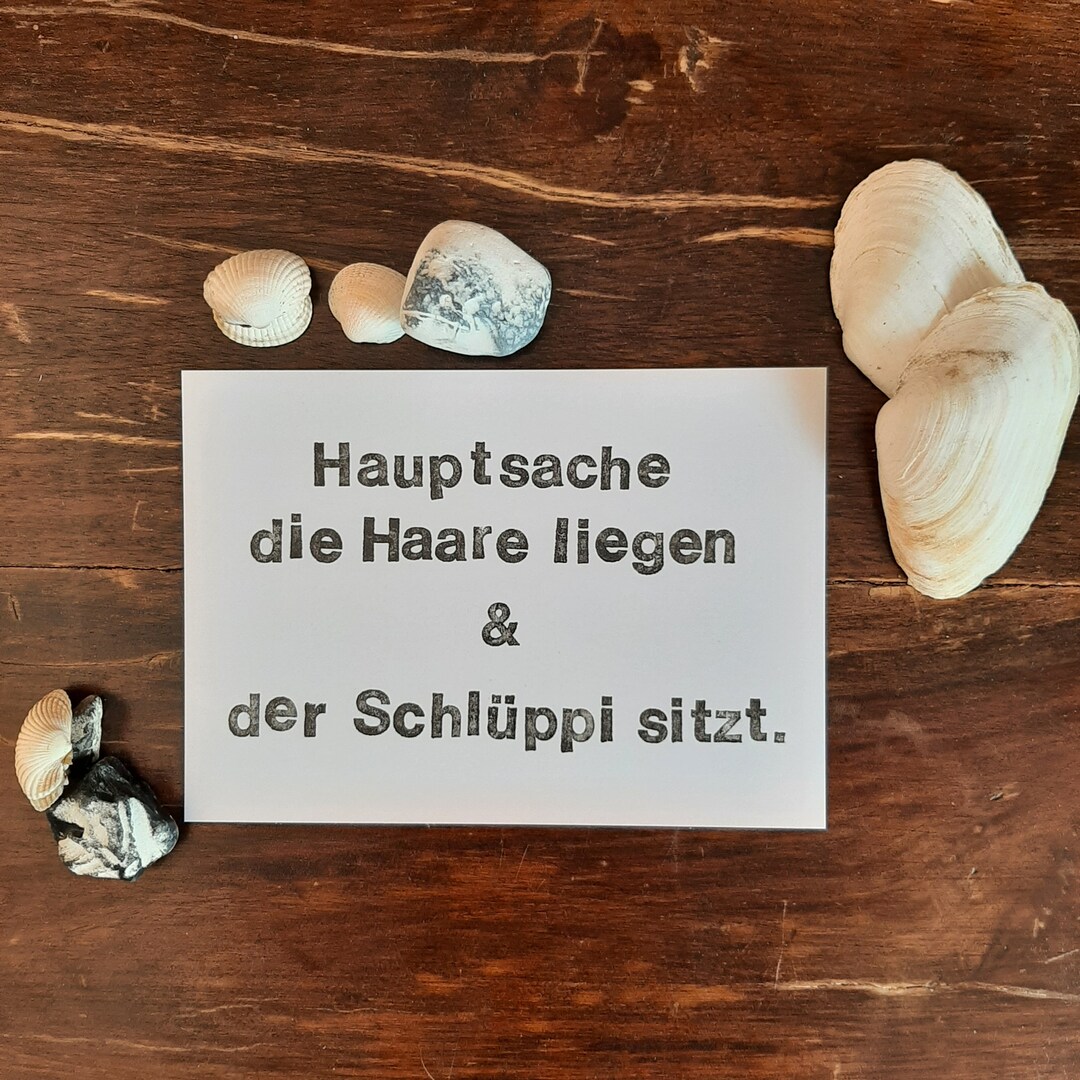Postkarte Spruch Hauptsache die Haare... A6 Spaß bei der Arbeit
