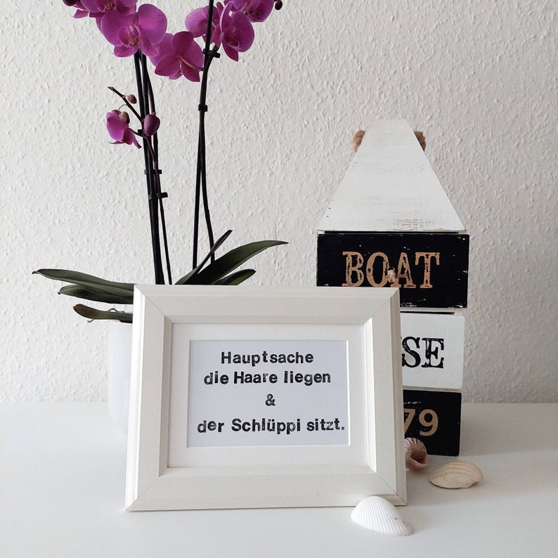 Postkarte Spruch Hauptsache die Haare... A6 Spaß bei der Arbeit