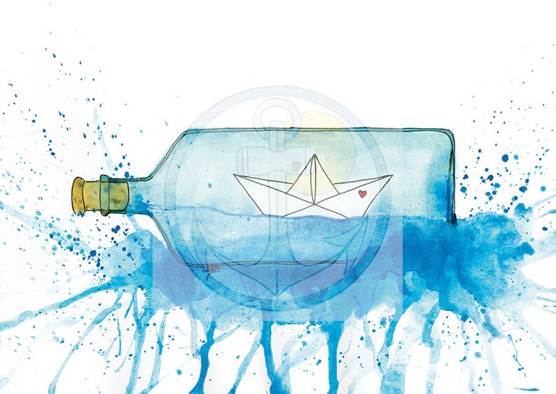 Postcards Set of 4-piece MARITIME Greeting Cards Birthday Cards Congratulations Cards A6
