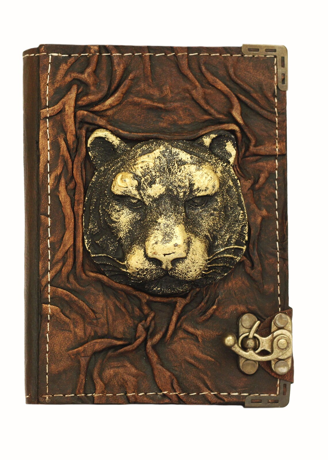 Genuine leatherbound journal notebook notepad Brown 3d Etsy