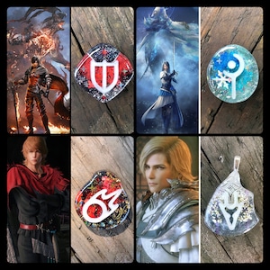 FFXVI Clive, Jill, Joshua, and Dion Themed Job Crystals