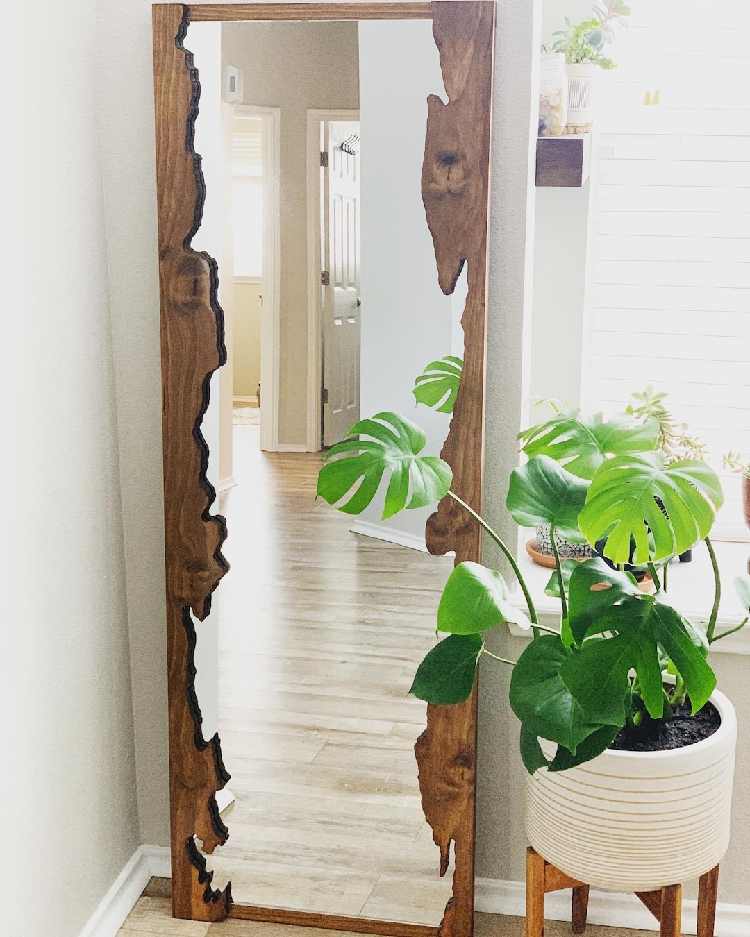 【INDIE WOOD】Wave Tabletop Interior Mirror Amazon.com: WoodsWhisper 69