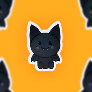 Chibi Bat Sticker, Computer Sticker, Halloween Party Supplies, Cute Mini Sticker, Vampy Sticker, Vinyl Decal, Waterproof Sticker, Animal