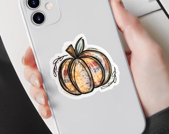 Fall Decal, Pumpkin Decal, Halloween Pumpkin Sticker, Trick or Treat, Bumper Decal, Halloween Window Decal, Journal Sticker, Spooky Season
