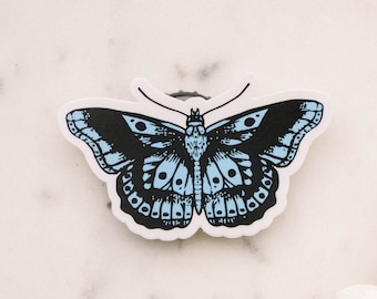 Blue Butterfly Sticker, Laptop Sticker, Notebook Sticker, Butterfly Decal, Die Cut Sticker, Aesthetic Sticker, Removable Window Sticker