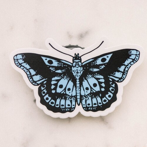 Blue Butterfly Sticker Laptop Sticker Notebook Sticker Etsy