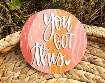 You Got This Vinyl Decal, 50 Stickers Pack, Wholesale Stickers, Motivational Decals, Self Love Labels, Die Cut Sticker, Water Bottle Decal