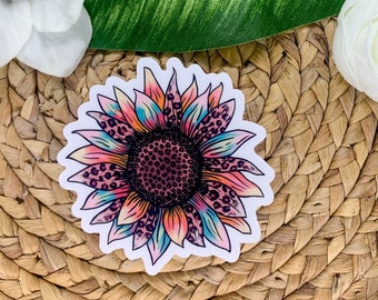 Sunflower Sticker, Tumbler Decal, Spring Wildflower Decal, Vinyl Stickers, Computer Labels, Tumbler Sticker, Laptop Label, Die Cut Sticker