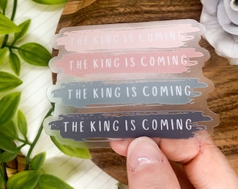 Jesus Clear Sticker, Christian Decal, Clear Sticker, Bible Journal Label, Car Vinyl Sticker, Easter Stickers, Floral Sticker, Church Decal