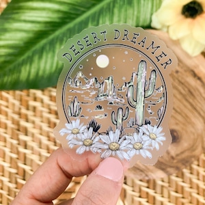 Desert Dreamer Sticker: Waterproof Western Laptop Decal