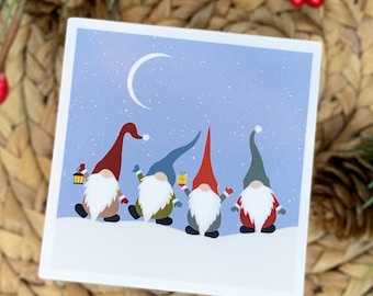 Gnome Sticker, Christmas Decal, Hanging With My Gnomies, Stocking Stuffer, Small Gift, Christmas Scrapbooking, Holiday Decor, Christmas Gift