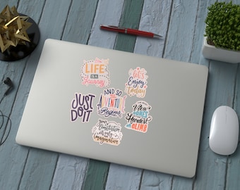 50 Decals Pack, Let's Enjoy Today Decal, Wholesale Stickers, Laptop Vinyl Sticker, Water Bottle Decal, Die Cut Sticker, Waterproof Sticker