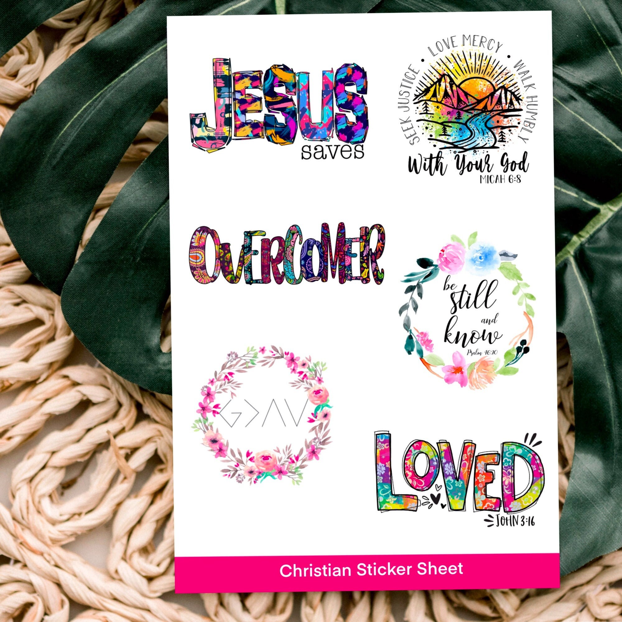Pack of 10 Christian Sticker Sheet Bible Journal Stickers | Etsy