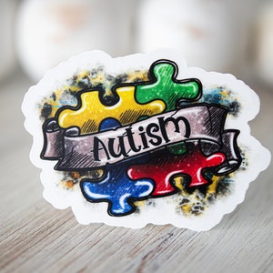 Autism Sticker For Water Bottle, Autism Awareness Sticker, Car Decal, Laptop Stickers, Autism Bumper Decal, Autism Mom Sticker, Vinyl Decal image 2