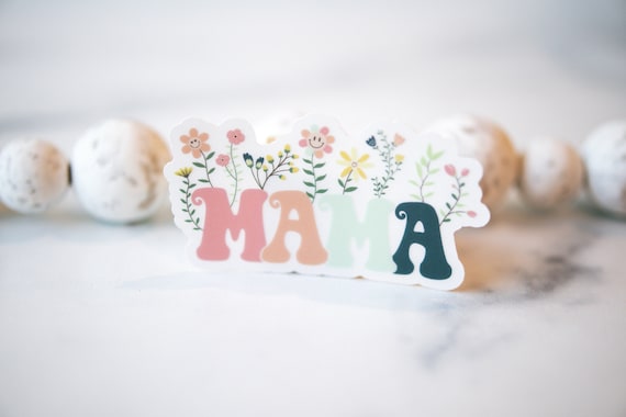 Mama Sticker, Mothers Day Gift, Water Bottle Decal, Vinyl Sticker, Bumper Decal, Motherhood Sticker, Planner Sticker, Waterproof Sticker