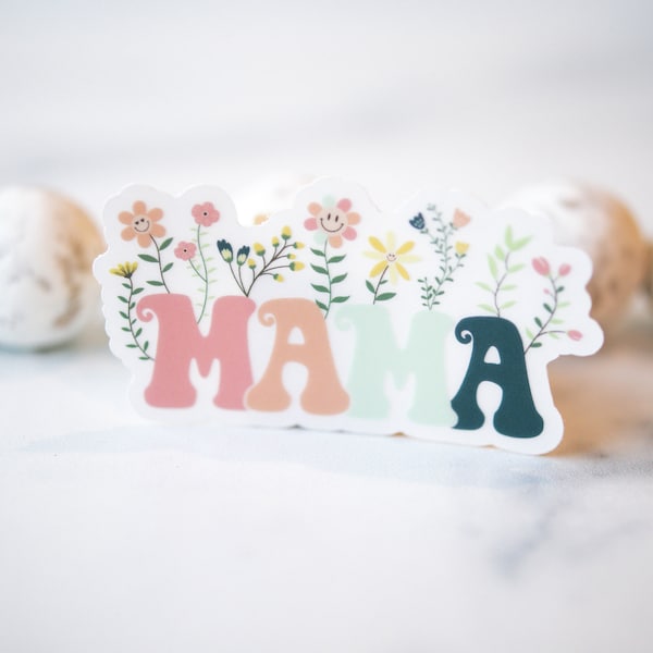 Mama Sticker, Mom Sticker, Car Stickers, Water Bottle Decal, Vinyl Sticker, Bumper Decal, Waterproof Sticker, Planner Label, Mother Decal