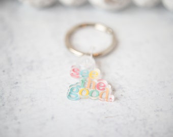 1" See The Good Keychain, Encouraging Keychain, Inspirational Keychain, Gift For Her, Best Friend Gift, Keychain Charms, Memorial Day Gift