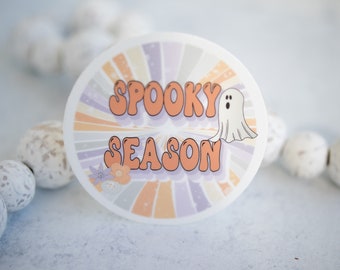 Halloween Sticker, Spooky Season Sticker, Trick Or Treat, Ghost Decal, Spooky October, Boo Label, Die Cut Sticker, Vinyl Sticker, Scrapbook