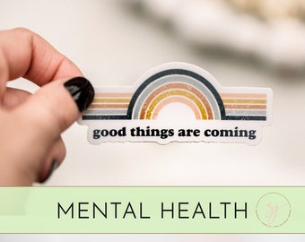 Good Things Are Coming Decal, Water Bottle Sticker, Mental Health, Retro Vinyl Sticker, Encouraging Decal,Aesthetic Sticker, Macbook Sticker