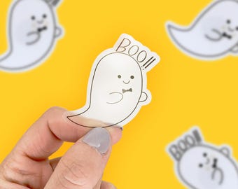 Halloween Stickers, Ghost Decal, Spooky Stickers, Boo Sticker, Cute Car Sticker, Computer Sticker, Laptop Sticker, Halloween Party Supplies
