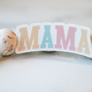 Mama Sticker, Pastel Decal, Car Decal, Vinyl Sticker, Journal Sticker, Bumper Sticker, Window Decal, Water Bottle Sticker, Mom Gift