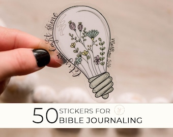 Bulk Of 50 Stickers, Baptism Favor Stickers, Christian Stickers, Christening Favors, Bible Verse Stickers, Church Event Gifts, Vinyl Decals