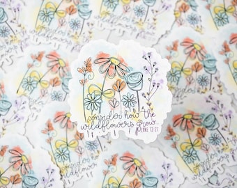 Consider The Wildflowers Magnet: Inspirational Christian Gift (3")