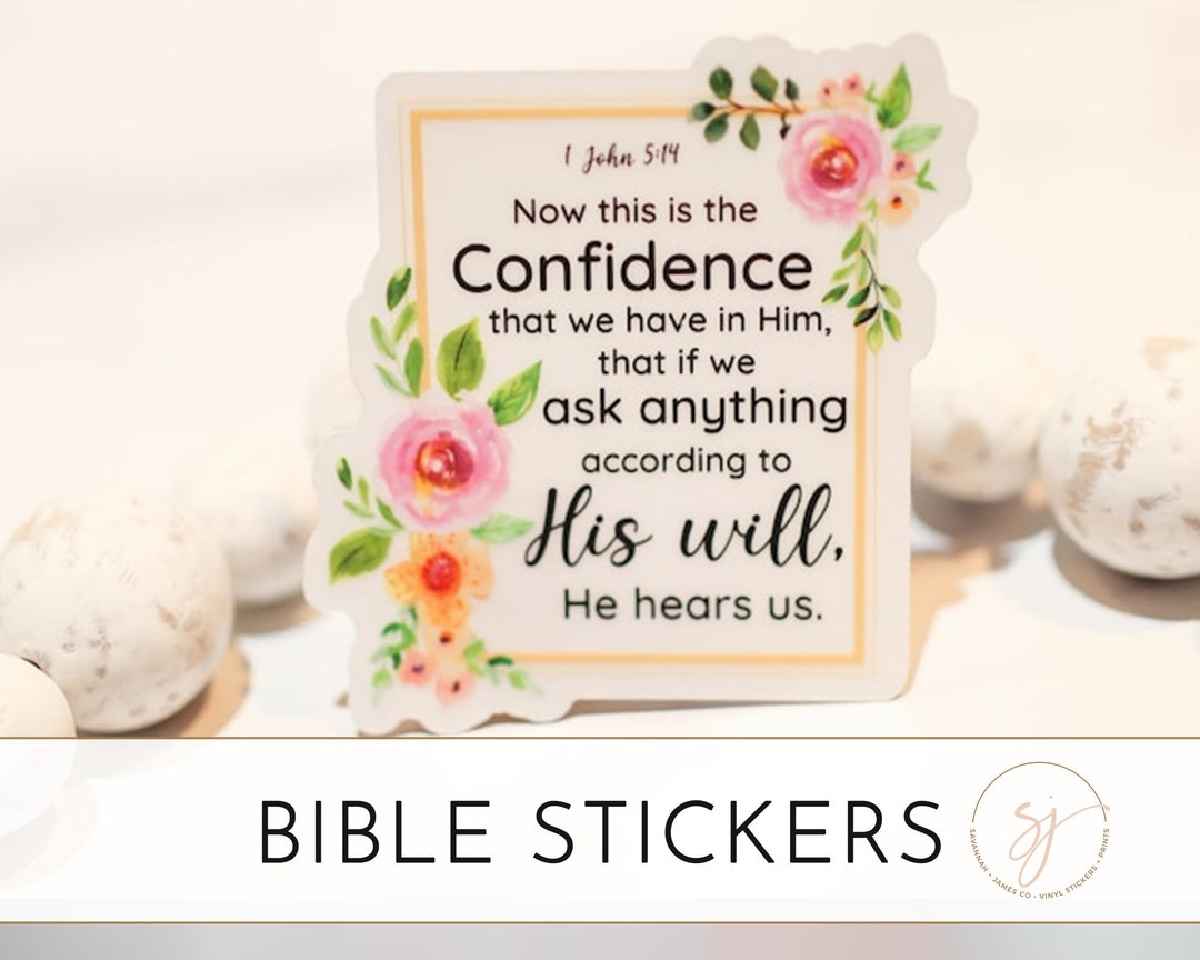 Christian Sticker, Bible Verse Sticker, Bible Journaling Sticker, Catholic  Decal, Church Labels, Inspirational Sticker, Water Bottle Sticker