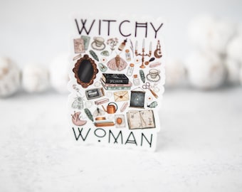 Witchy Stickers, Halloween Sticker, Spooky Decal, Witch Junk Journal Sticker, Car Accessories, Laptop Sticker, Water Bottle Sticker, Vinyl