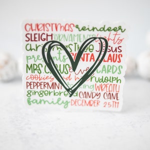 Christmas Sayings Vinyl Sticker: Holiday Decor, Laptop Decal