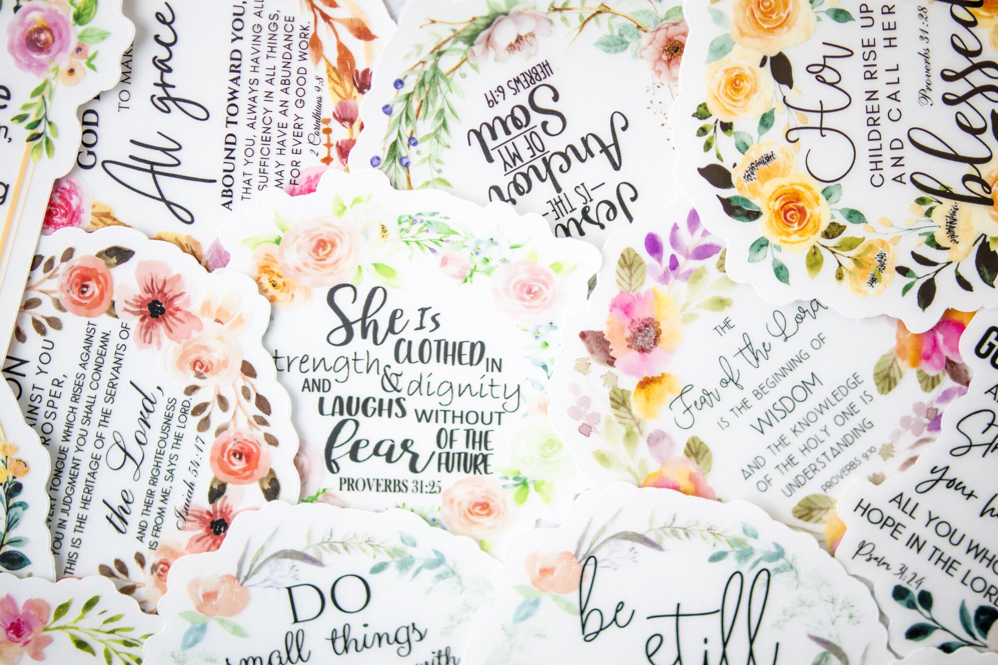 Christian Stickers for Bible Journaling Graphic by thestickerclubhouse ·  Creative Fabrica