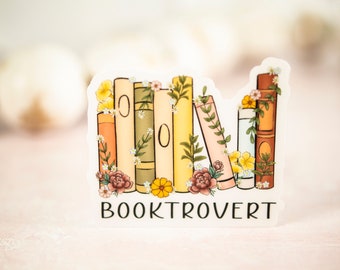 Booktrovert Sticker, Books Are My Favorite, Kindle Sticker, Booktrovert Decal, Laptop Label, Book Worm Gift, Waterproof Sticker, Bookish