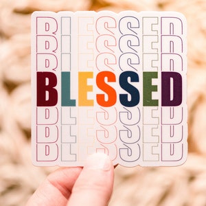 Gesegneter christlicher Aufkleber, Laptop-Glaubens-Aufkleber, religiöses Vinyl, wasserdichter Wasserflaschenaufkleber, gestanzter christlicher Planer-Aufkleber