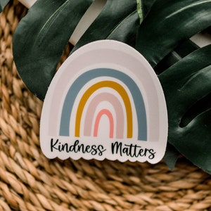 Mini Kindness Matters Sticker, Laptop Vinyl Sticker, Be Kind Decal, Weatherproof , Car Decals, Notebook Stickers, Die Cut Sticker, Positive