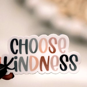 Choose Kindness Sticker, Vinyl Decal, Weatherproof Sticker, Kindness Decal, Positive Sticker, Computer Decal, Water Bottle Sticker, Colorful