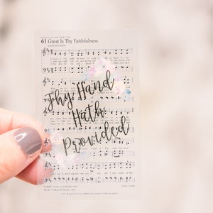 Bible Journaling Supplies, Christian Stickers, Bible Verse Sticker, Great Is Thy Faithfulness Sticker,Lamentations 2 22 23,Scripture Sticker
